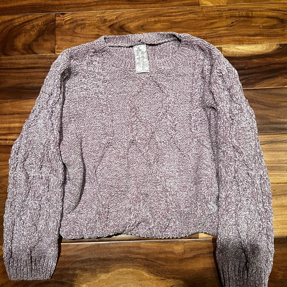 Lavender Chenille Boutique Sweater S/M Sadie & Sage
